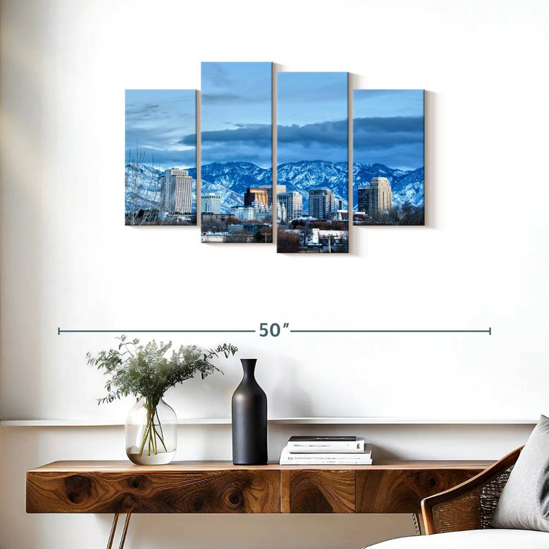 Nicci Salt Lake City en hiver, H 22 po x l 36 po