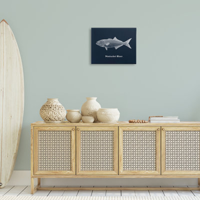 Toile Nantucket Blues Fish, conception de Phillipa Katz