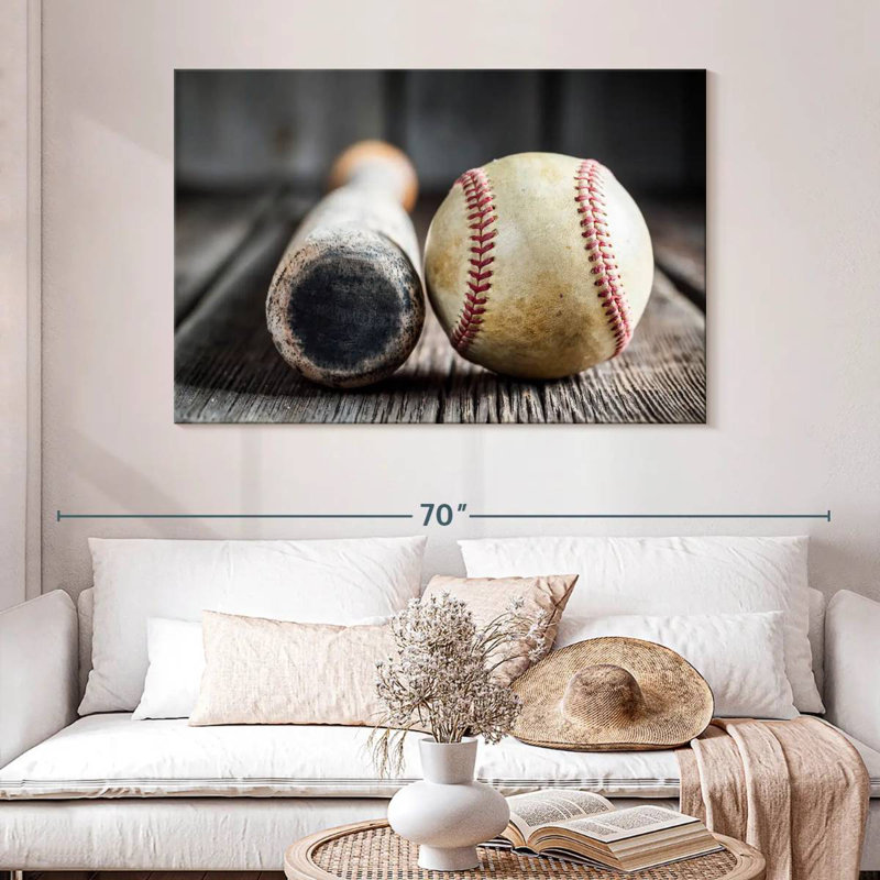 Sireci Bat And Baseball, 32" H x 48" W