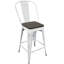 Tabouret de comptoir à dossier haut Oregon