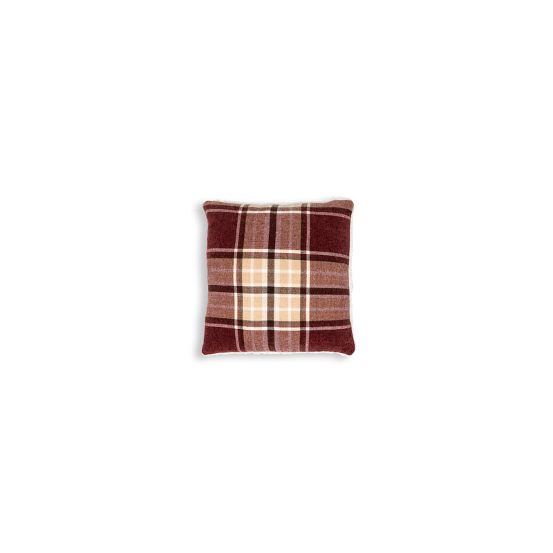 Wasco Plaid Square Cushion, Red