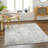 Rectangle Abstract Machine Woven Polypropylene/Polyester Area Rug in Gray/Beige/Taupe-1963855751
