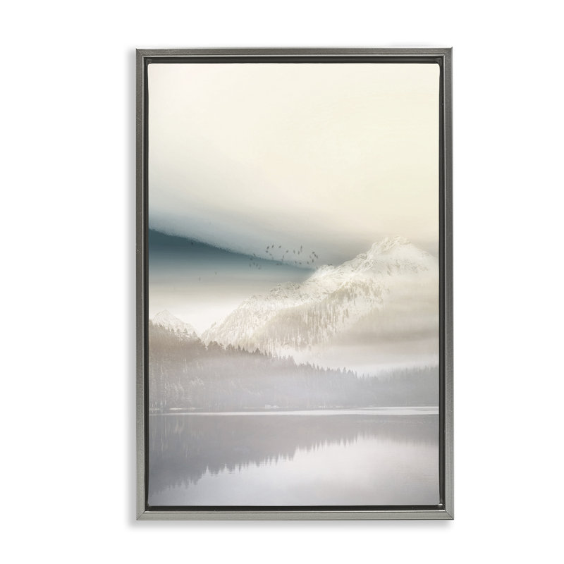 Cadre flottant Vanilla Landscape View, design par Gemma Bardot, Cadre flottant gris lustré, H 25 po x l 17 po