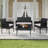 4-Piece Rattan Wicker Patio Furniture Set - Outdoor Conversation Sofa Set with Coffee Table & 2 Chairs-1652793525