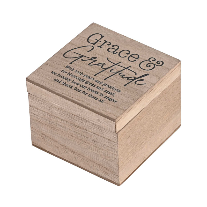 Boîte à souvenirs en bois manufacturé Kadeijah