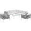 Ensemble de canapé modulaire d'extérieur en aluminium 8 pièces Harmony-1051172028