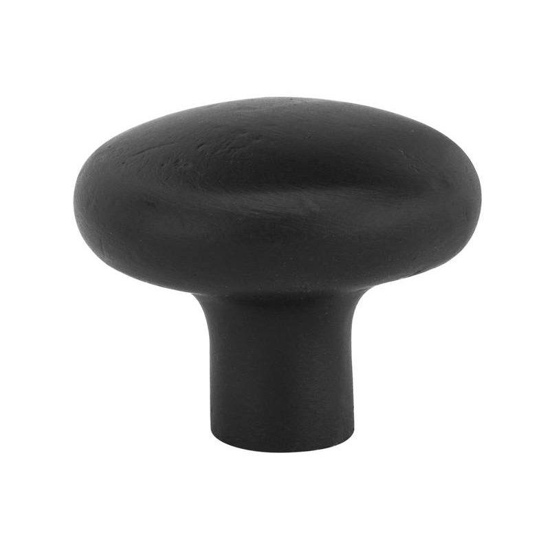 Oversized 1" Diameter Mushroom Knob, 1.25" H x 1.25" W x 1.13" D, Flat Black Bronze Patina