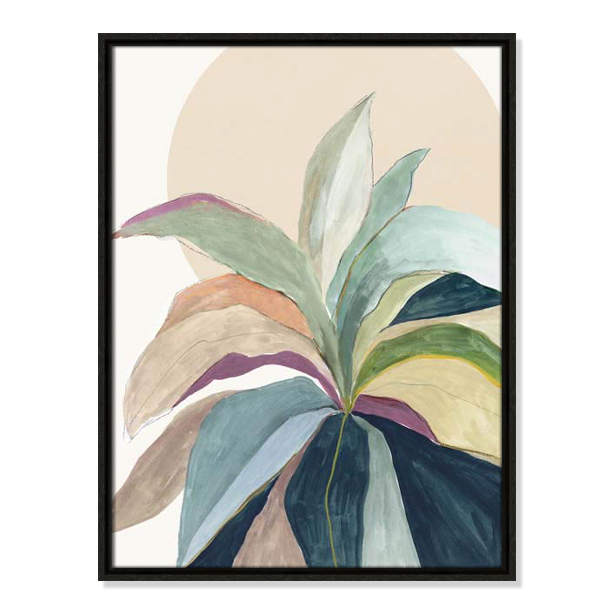 Sherbrooke Sunny Bright Leaves II by Asia Jensen Print, No Mat, Espresso Floater Framed, 25.5" H x 19.5" W x 2" D