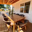 Ensemble 11 pièces de table et chaises de patio Ensemble de mobilier d'extérieur en rotin toutes saisons avec coussins-379351364
