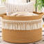 Large Blanket Basket with Handles, Storage Basket for Living Room