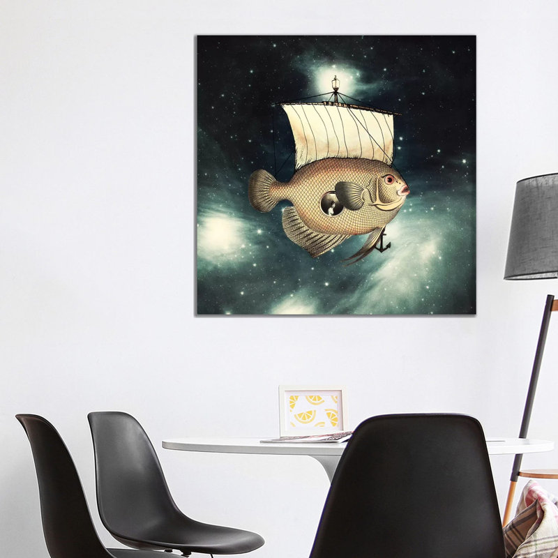 5 Weeks In A Flying Fish by Paula Belle Flores - Wrapped Canvas Gallery-Wrapped Canvas Giclée