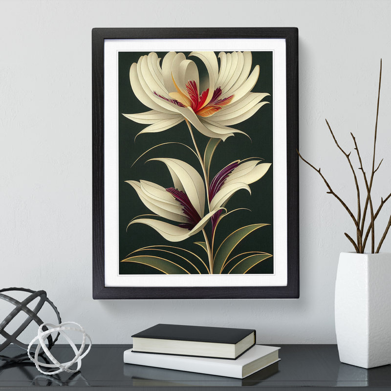 The Cosmopolitan Flower - Framed Print, Black Framed, 46cm H x 34cm W x 2cm D