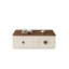 Modern rectangular solid wood storage coffee table