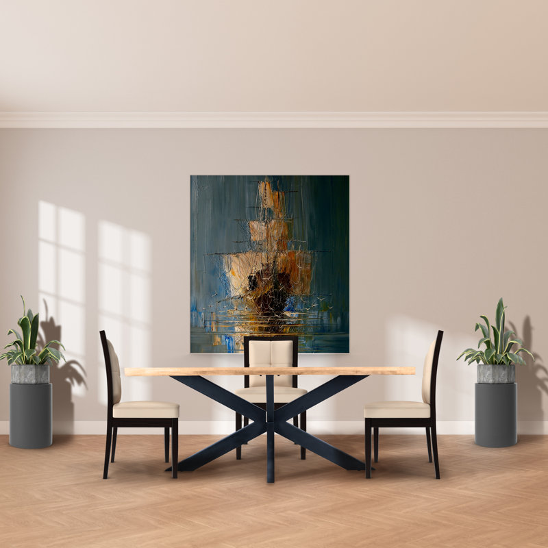 Discover Modern Elegance - Rectangle Dining Table with Mango Wood Top and Sturdy Spider Legs, 40" W x 80" L