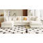 U_STYLE Grand canapé modulaire en U de 128 po avec 2 repose-pieds mobiles, tissu chenille, conception modulaire pour le salon, le cinéma maison et l'espace spacieux