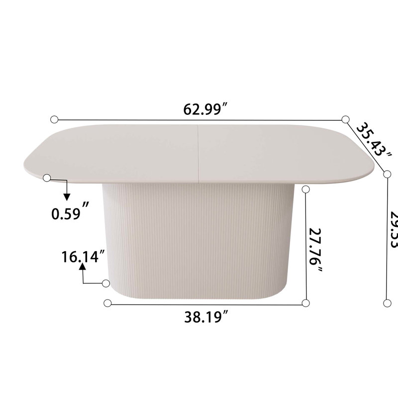Table de salle à manger 63 po 63 po et 6 chaises courbées sans accoudoirs, siège confortable pour 4 à 8 personnes avec un bon rapport qualité-prix