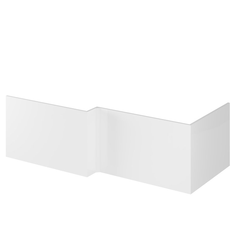 1700Mm Shower Bath Front Panel, Gloss White