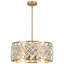 Luminaire suspendu à 5 lumières à hauteur réglable de style tambour de cristal moderne à hauteur réglable noir-1777576822