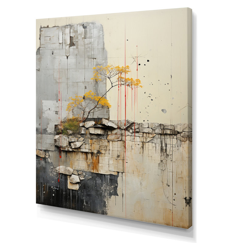 Impression sur toile «Minimalisme barrage réservoir I - paysages urbains», H 32 po x l 24 po x P 1 po, Toile tendue
