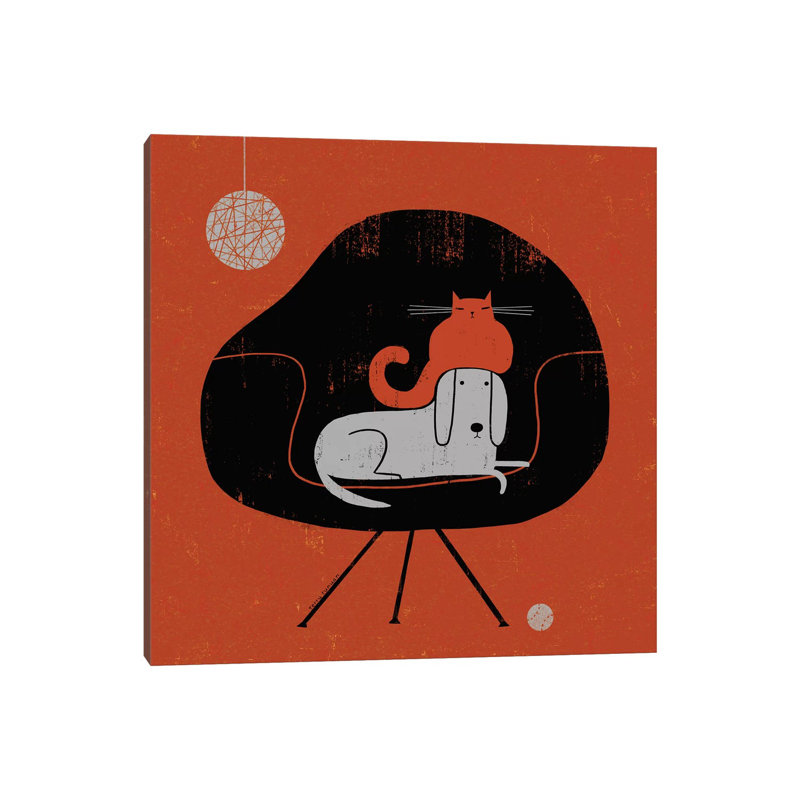 Retro Nap by Terry Runyan - Wrapped Canvas Print, 30.48 cm H x 30.48 cm W