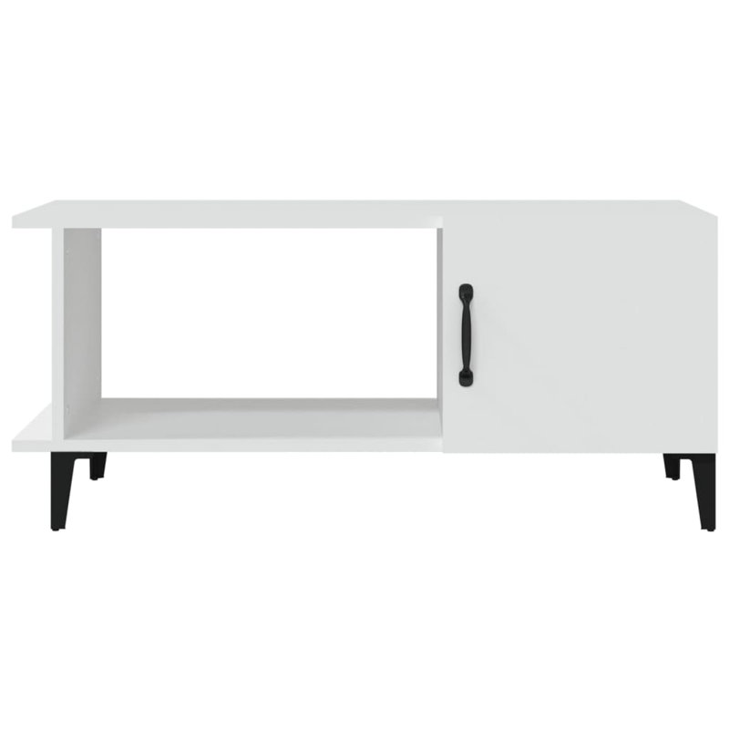 Fogarty Four Leg Coffee Table with Storage, White