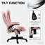 Fauteuil de bureau vibrant à haut dossier, fauteuil de bureau de direction chauffant, pour la maison et le bureau