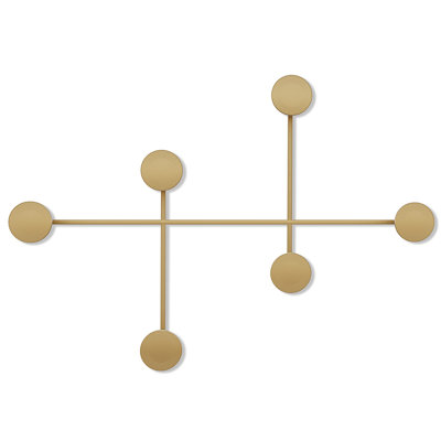 Melise Metal Wall 6 - Hook Wall Mounted Coat Rack