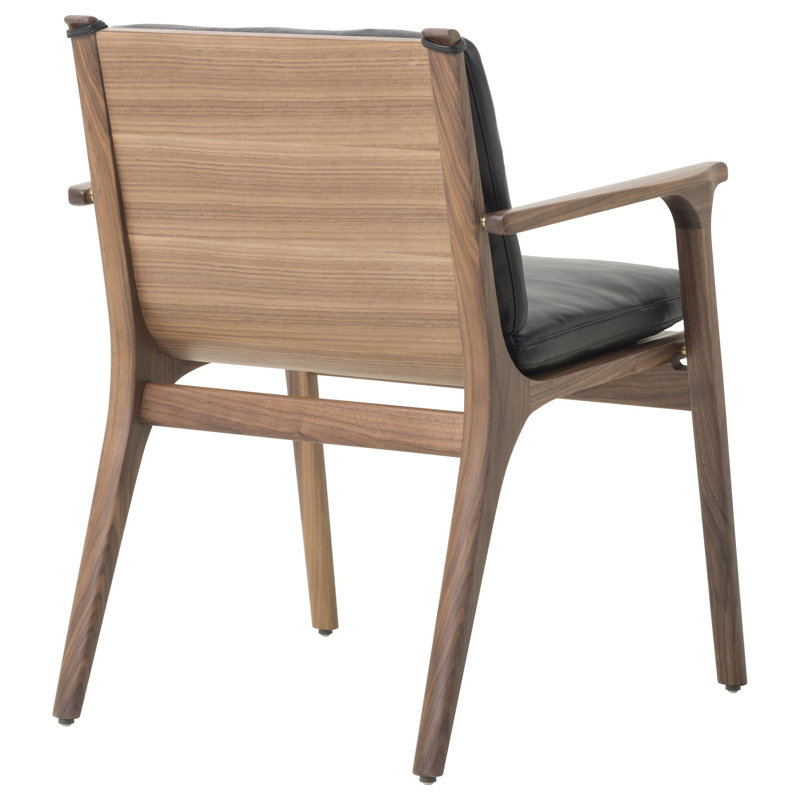 Ren Leather Chair, Bellagio 2 Quartz 5070 Leather/Natural Oak