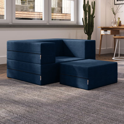 Fauteuil convertible avec lit-repose-pieds et lit simple Shontae