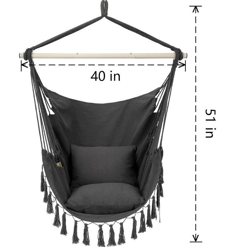 Chaise hamac Cirino, Gris foncé