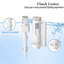 Toilette allongée monobloc à double chasse haute efficacité blanc brillant - 28,74 x 13,78 x 27,17