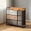 Armoire de rangement moderne avec tablette supérieure ouverte, commode verticale, armoire de sol élégante, commode de rangement