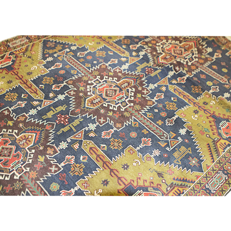 Hand Knotted Wool Area Rug in Multi