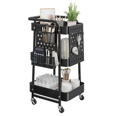 3 Tier Storage Cart Rolling Utility Cart