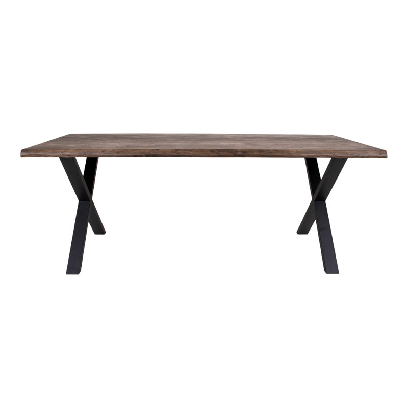 Elsass Oak Rectangular Wood Top Dining Table, Brown