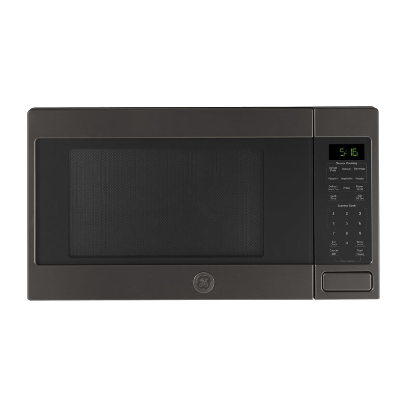 GE 1.6 Cu. Ft. Countertop Microwave Oven, Black Stainless