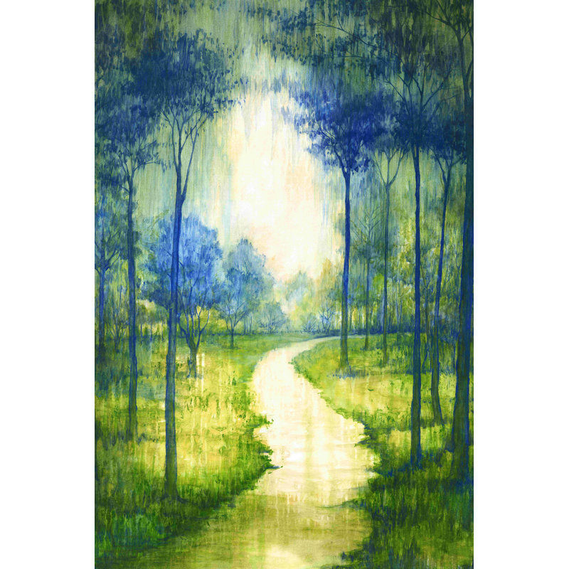 Forêt avec sentier, H 36 po x l 24 po