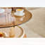 Ensemble de tables basses gigognes en verre trempé transparent, parfait pour les espaces de vie modernes et polyvalents-60190712