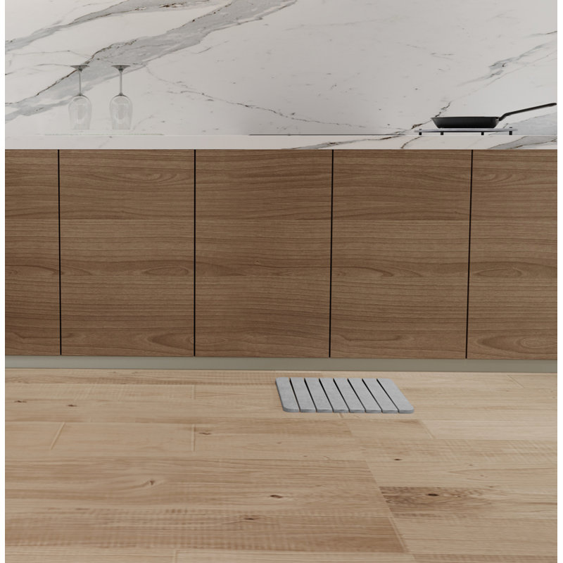 Tapis de cuisine Dianeli, Gris, Rectangle 1 pi x 1 pi 4 po