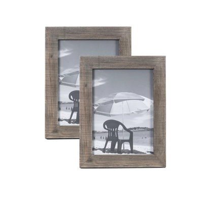 Cadre photo Jaral rustique en bois gris - Paquet de 2
