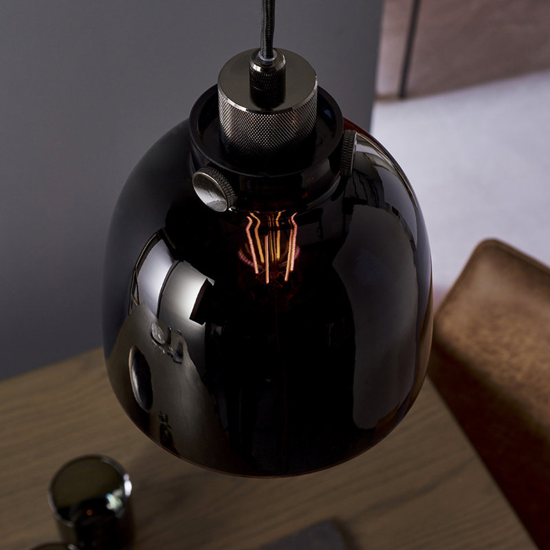 Palmer 1 - Light Jar Pendant, Black/Chrome