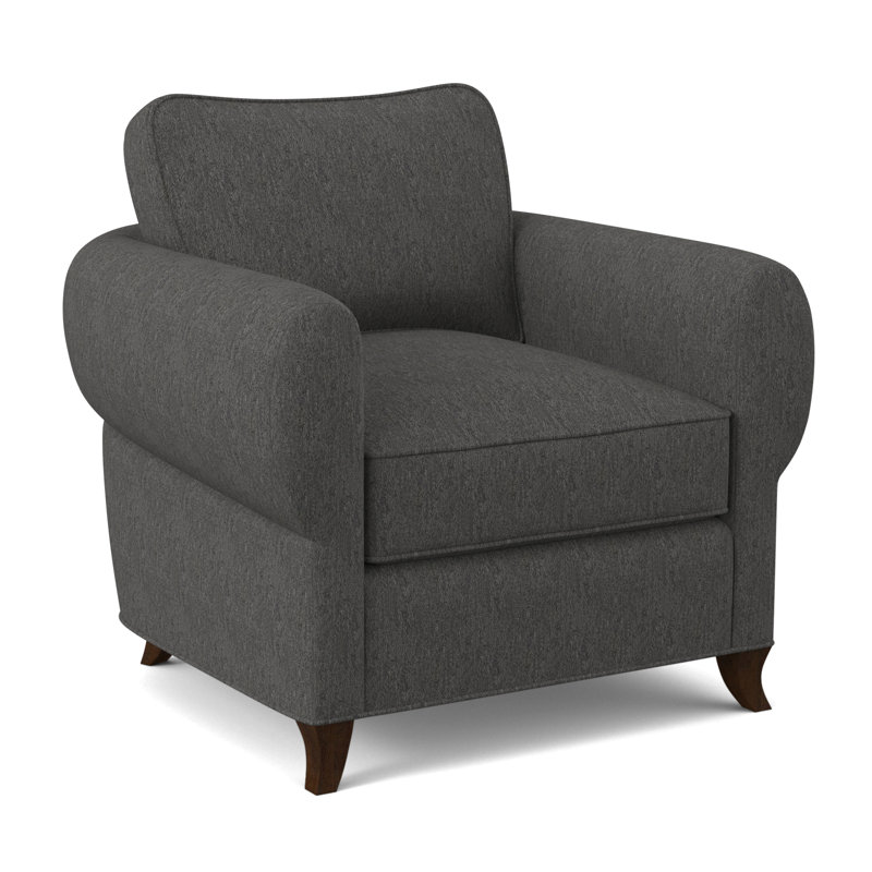 Cocoon Armchair, American Walnut, Filigree Ivory 100% Polyester