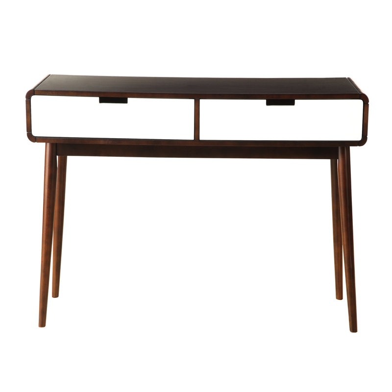 Blanche et blanche avec 2 tiroirs, Mid-Century