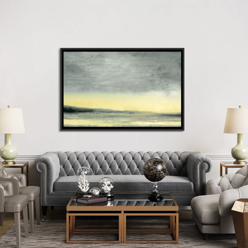 « early light », impression sur toile, H 18 po x l 26 po x P 1,5 po, Toile encadrée noire, Pas de tapis