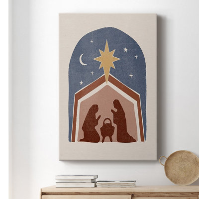 Boho Nativité I, toile tendue avec châssis de qualité supérieure - prête à être accrochée