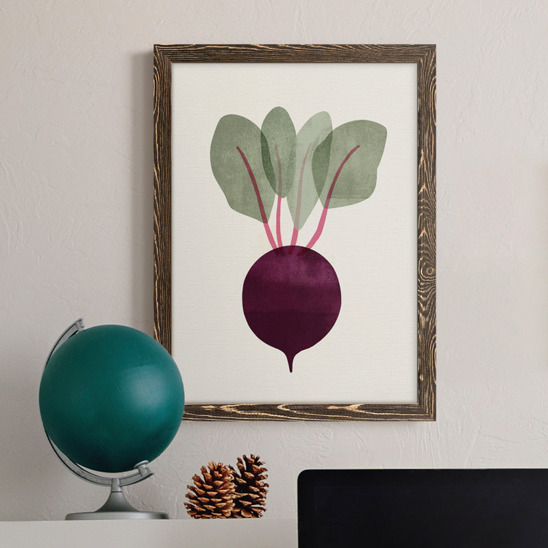 Organic Veg IX - reproduction d'art sur toile, Encadré de bois de noyer, H 20 po x l 24 po x P 1 po