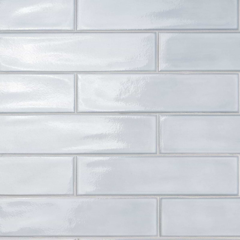 Stacy Garcia ArtBlock 4x16 Glossy Porcelain Tile, Azure Light Blue