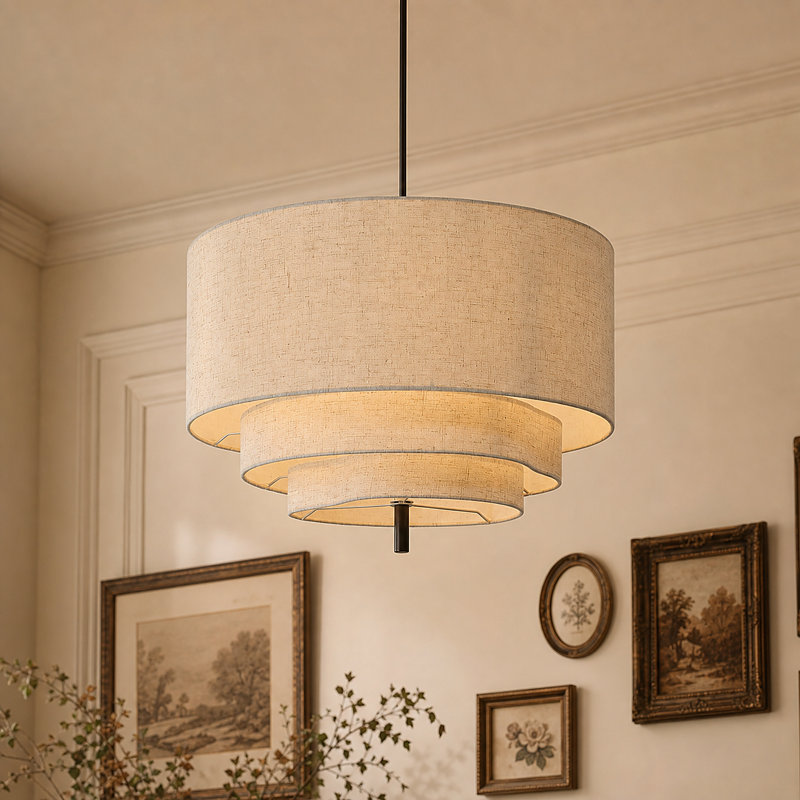 Lustre cylindrique irrégulier à 1 lumière