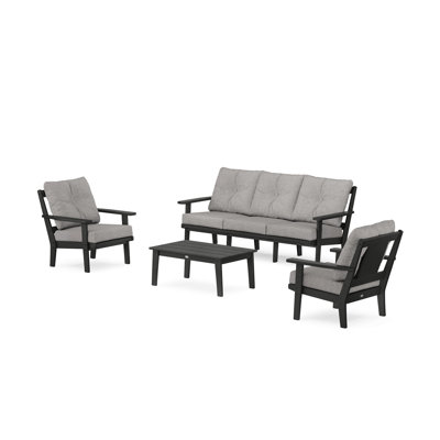 Prairie 4 Piece Sofa Seating Group with Cushions