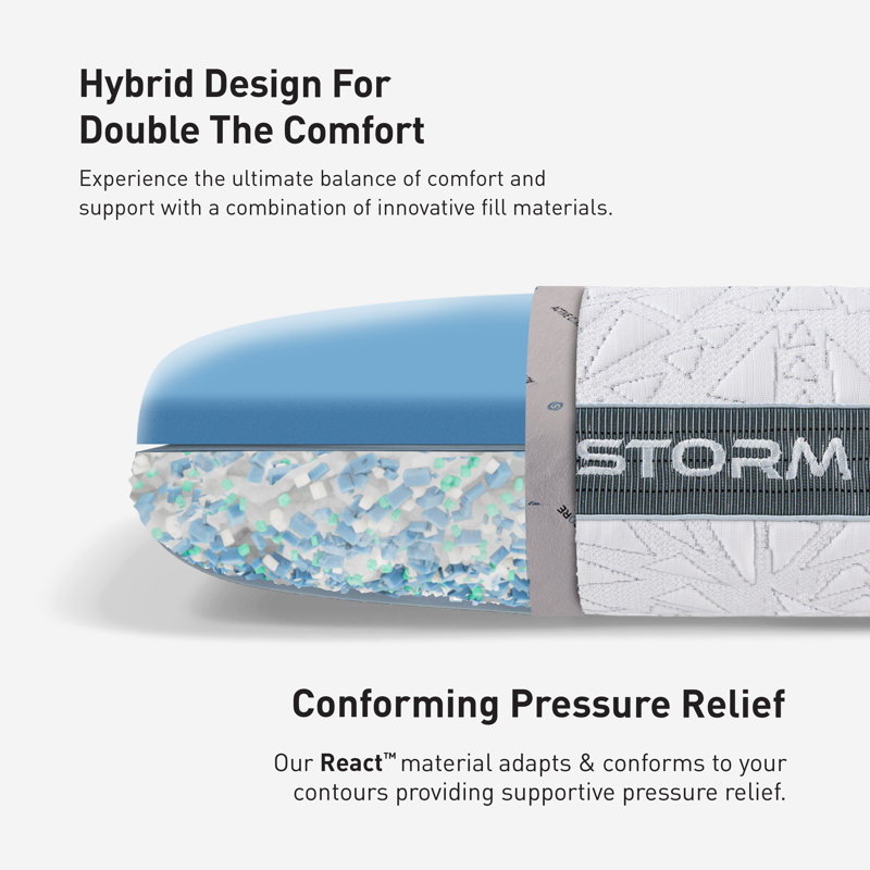 Oreiller rafraîchissant Bedgear Storm Cuddle Curve Performance, 3.0